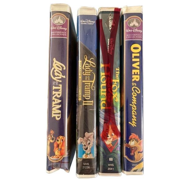 Lot of 3 Lady And The Tramp 1 2 Oliver And Company VHS Tape Vintage Movie Y2K 90 - Picture 3 of 5